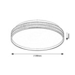 Lubinis šviestuvas Gandor LED 24W 3000K CCT keičiama balta spalva (Juoda)