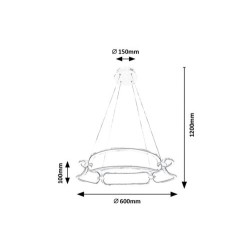 Pakabinamas šviestuvas Fringilla LED 67W 4000K Neutrali balta (Chromo)
