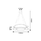 Pakabinamas šviestuvas Fringilla LED 67W 4000K Neutrali balta (Chromo)
