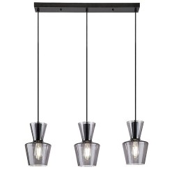 Pakabinamas šviestuvas Abra E27 3x MAX 60W (Matinė Juoda)