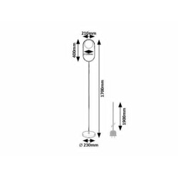 Toršeras Ghita E27 1x MAX 20W (Juoda)