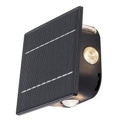 Saulės energija įkraunamas šviestuvas Emmen LED 0.5W 3000, 6000K CCT keičiama balta spalva (Juoda)