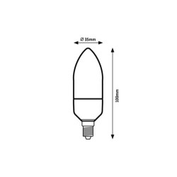 LED lemputė E14 SMD-LED 5W C37 4000K Neutrali balta