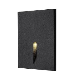 Sieninis šviestuvas Boven LED 3W 3000K Šilta balta (Juoda)