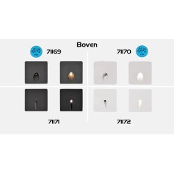 Sieninis šviestuvas Boven LED 3W 3000K Šilta balta (Juoda)
