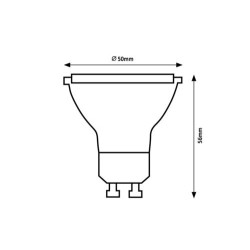 LED lemputė GU10 SMD-LED 8W 4000K Neutrali balta