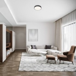 Lubinis šviestuvas Tesia LED 36W 3000K Šilta balta (Matinė Juoda)