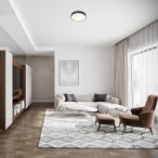 Lubinis šviestuvas Tesia LED 36W 3000K Šilta balta (Matinė Juoda)