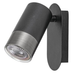Sieninis šviestuvas Zircon GU10 1X MAX 5W (Matinė Juoda)