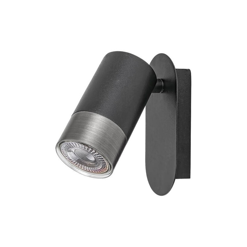Sieninis šviestuvas Zircon GU10 1X MAX 5W (Matinė Juoda)