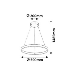 Pakabinamas šviestuvas Othello LED 36W 3000-6000K CCT keičiama balta spalva (Pilka)