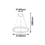 Pakabinamas šviestuvas Othello LED 36W 3000-6000K CCT keičiama balta spalva (Pilka)