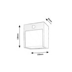 Sieninis lauko šviestuvas Balimo LED 12W 4000K Neutrali balta (Matinė Balta)