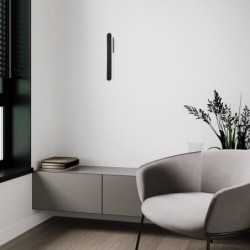 Sieninis šviestuvas Sindri LED 12W 3000, 4000K CCT keičiama balta spalva (Juoda)