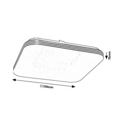 Lubinis šviestuvas Oscar2 LED 18W 4000K Neutrali balta (Balta)