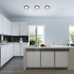 LED panelė Shaun2 LED 18W 3000K Šilta balta (Juoda)