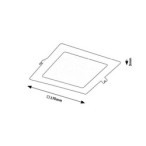 LED panelė Shaun2 LED 12W 3000K Šilta balta (Juoda)