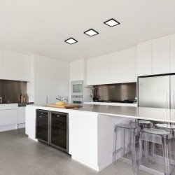 LED panelė Shaun2 LED 12W 3000K Šilta balta (Juoda)