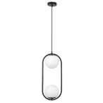 Pakabinamas šviestuvas Ghita E27 2x MAX 20W (Juoda)