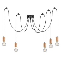 Pakabinamas šviestuvas Dollien E27 5x MAX 60W (Matinė Juoda)