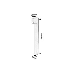 Pastatomas lauko šviestuvas Cernon GU10 1x MAX 7W (Juoda)