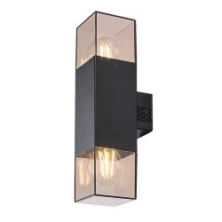 Sieninis lauko šviestuvas Loanda E27 2x Max 12W (Juoda)