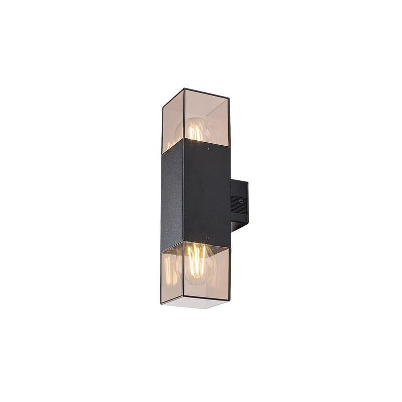 Sieninis lauko šviestuvas Loanda E27 2x Max 12W (Juoda)