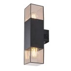 Sieninis lauko šviestuvas Loanda E27 2x Max 12W (Juoda)