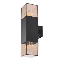 Sieninis lauko šviestuvas Loanda E27 2x Max 12W (Juoda)