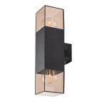 Sieninis lauko šviestuvas Loanda E27 2x Max 12W (Juoda)
