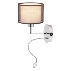 Sieninis šviestuvas Anastasia E27 1x MAX 60 + LED 1W 4000K Neutrali balta (Chromo)