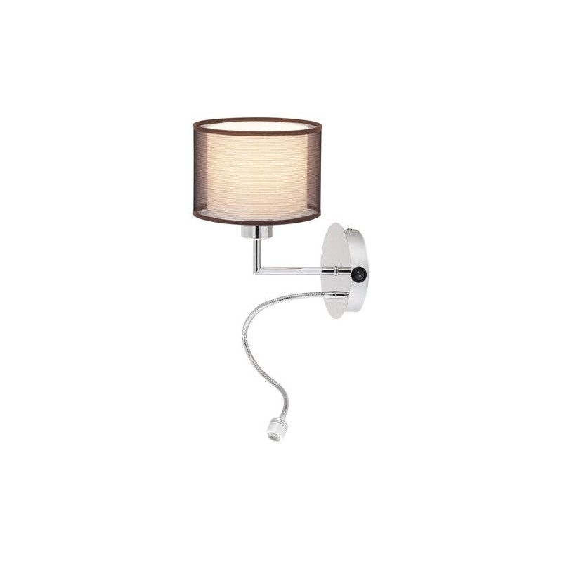 Sieninis šviestuvas Anastasia E27 1x MAX 60 + LED 1W 4000K Neutrali balta (Chromo)