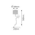 Sieninis šviestuvas Anastasia E27 1x MAX 60 + LED 1W 4000K Neutrali balta (Chromo)