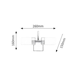 Sieninis šviestuvas Betty LED 2x 4W 4000K Neutrali balta (Chromo)