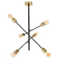 Pakabinamas šviestuvas Lanny E27 6x MAX 15W (Juoda)