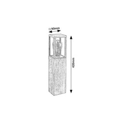 Pastatomas lauko šviestuvas Wales E27 1x MAX 60W (Ąžuolo)