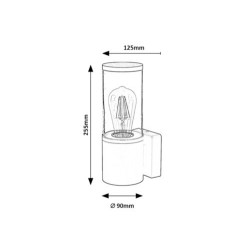 Sieninis lauko šviestuvas Wellington E27 1x MAX 60W (Matinė Juoda)
