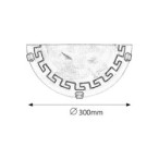 Sieninis šviestuvas Etrusco E27 1x MAX 60W (Balta)