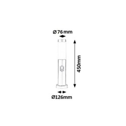 Pastatomas lauko šviestuvas Inox torch E27 1x MAX 25W (Chromo)