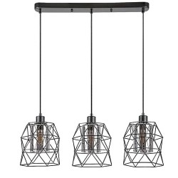 Pakabinamas šviestuvas Emrys E27 3x MAX 40W (Matinė Juoda)