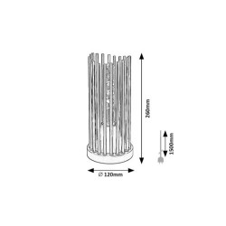 Stalinis šviestuvas Roxas E27 1x MAX 40W (Matinė Juoda)