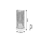 Stalinis šviestuvas Roxas E27 1x MAX 40W (Matinė Juoda)