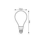 LED lemputė E14 Filament-LED 6W G45 3000K Šilta balta