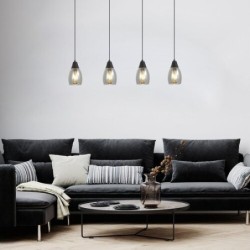 Pakabinamas šviestuvas Ilmari E27 4x MAX 15W (Juoda)
