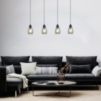 Pakabinamas šviestuvas Ilmari E27 4x MAX 15W (Juoda)