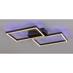 Lubinis šviestuvas Ludano LED 40W 2700-6500K CCT keičiama balta spalva (Matinė Juoda)
