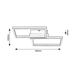 Lubinis šviestuvas Ludano LED 40W 2700-6500K CCT keičiama balta spalva (Matinė Juoda)