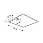 Lubinis šviestuvas Sirius LED 30W 4000K Neutrali balta (Matinė Juoda)
