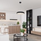 Pakabinamas šviestuvas Tesia LED 36W 3000K Šilta balta (Juoda)