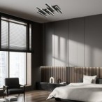 Lubinis šviestuvas Sindri LED 46W 3000, 4000K CCT keičiama balta spalva (Juoda)